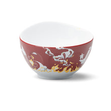 Load image into Gallery viewer, Our special new 16 oz porcelain serving bowl features the &#39;kissing&#39; face design with a limited edition &#39;hot&#39; colorway. It&#39;s the perfect way to serve spicy food and also the counterpart to the &#39;Heavenly&#39; Limited Edition Bowl.
