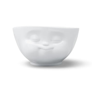 Designer 16.9 ounce capacity porcelain bowl in white featuring a sculpted ‘munching’ facial expression. From the TASSEN product family of fun dishware by FIFTYEIGHT Products. Quality bowl perfect for cereal, soup, side salads, and hearty dips.